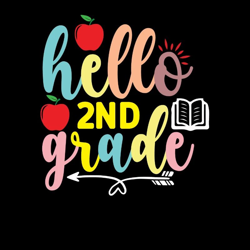 Hello 2nd Second Class Back to School Tie Dye Girl