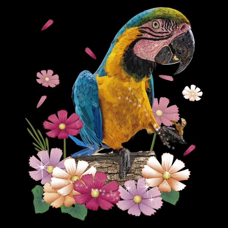 The blue and yellow macaw