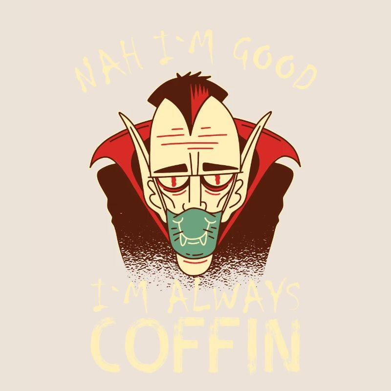 Im Always Coffin Vampire Pun Saying Halloween