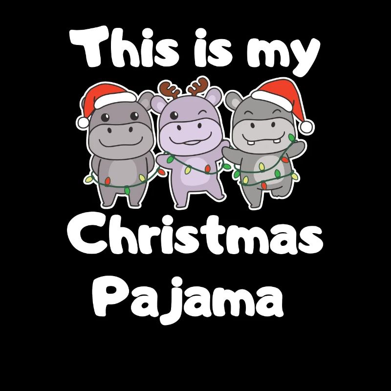 Pyjama de Noël Hippopotames de Noël