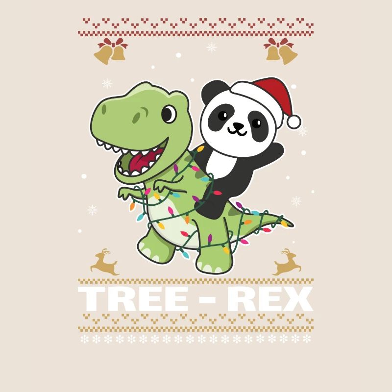 Joyeux Noël moche Noël Panda Tree Rex