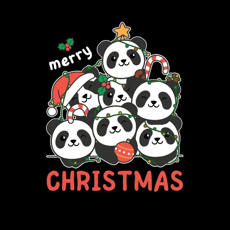 Panda Arbre de Noël Joyeux Noël