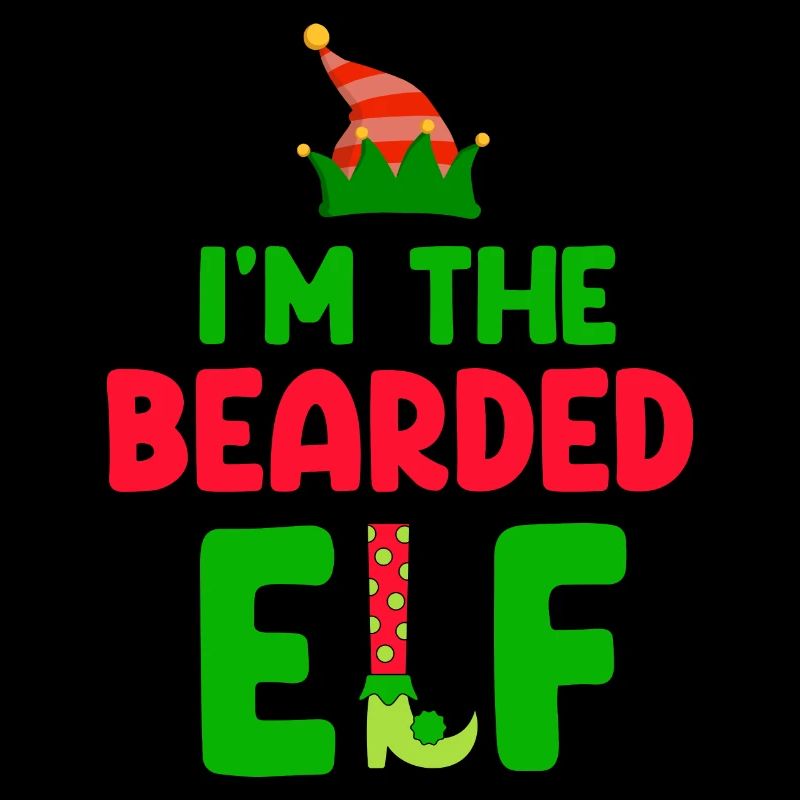 Je suis l’elfe barbu Couples de Noël mignons et drôles