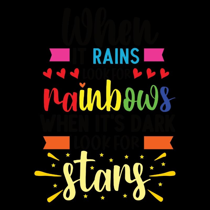 Rainbow Stars Étoiles Dicton