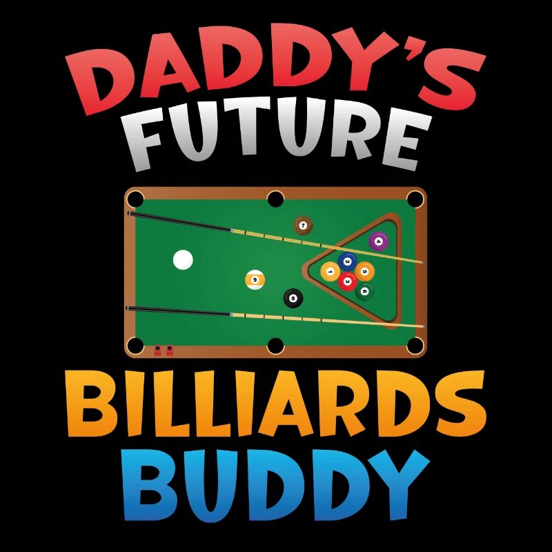 Billiards Pool Player Ball Dad Son