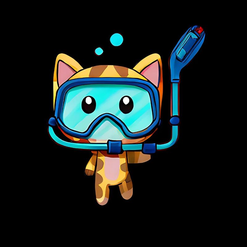 Cat Snorkel Diver snorkeling snorkeling