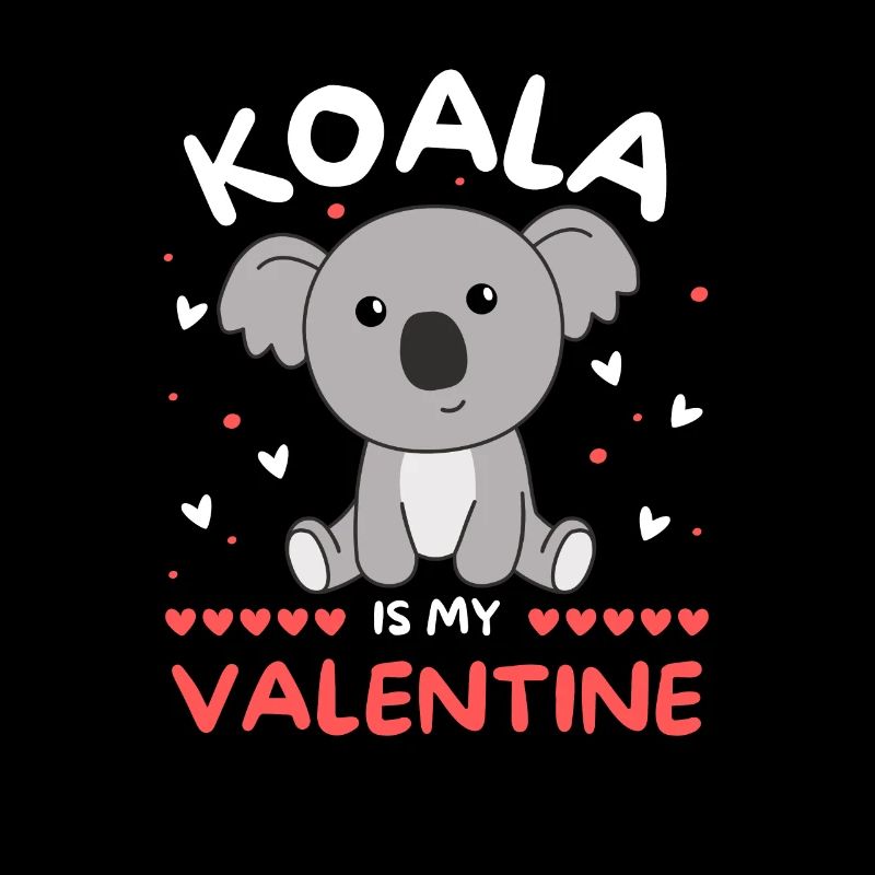 Koala pour la Saint-Valentin animaux mignons avec des cœurs