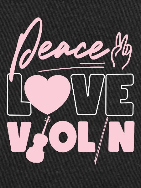 Violon Violoniste Fille Peace Love