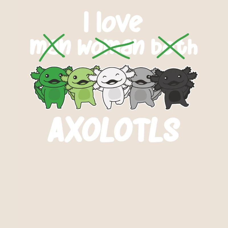 Aromantic Flag Pride LGBTQ Cute Axolotl