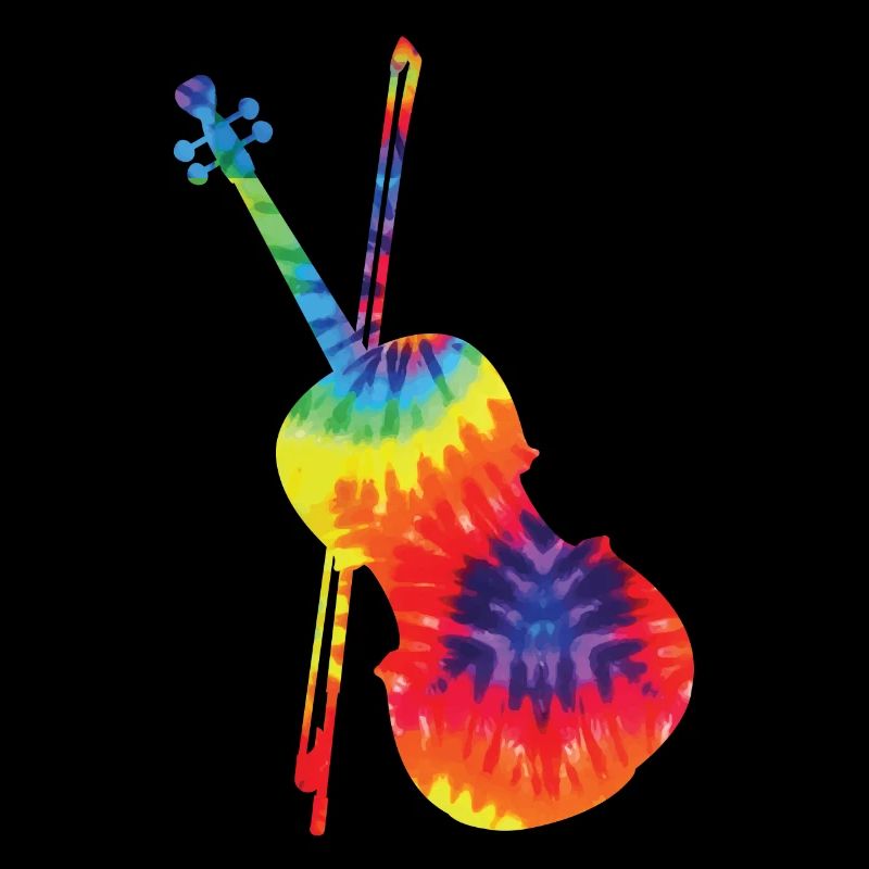 Violon Violoniste Tie Dye 80s 90s