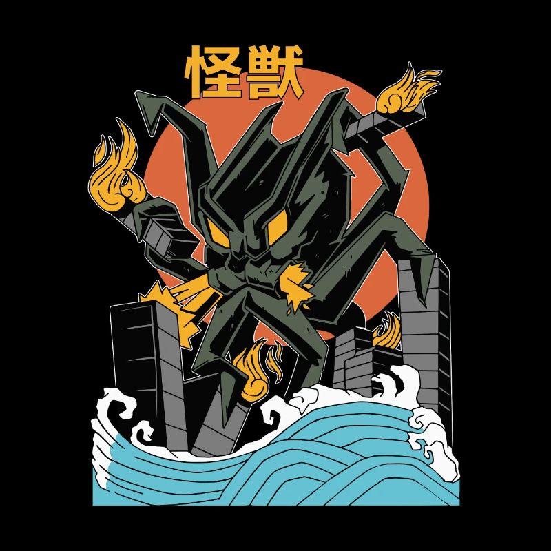 Cheval Géant Coucher de Soleil Japonais