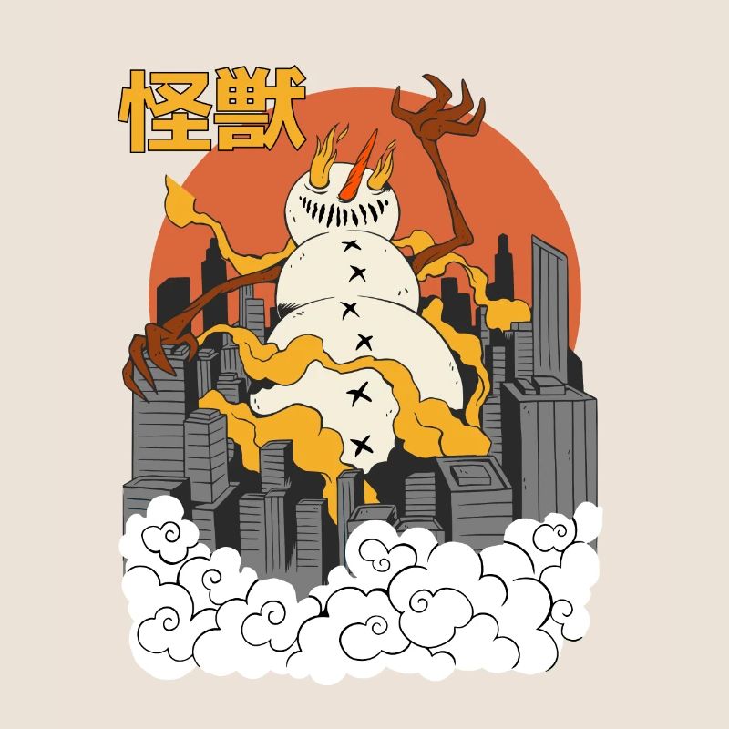 Cheval Géant Coucher de Soleil Japonais