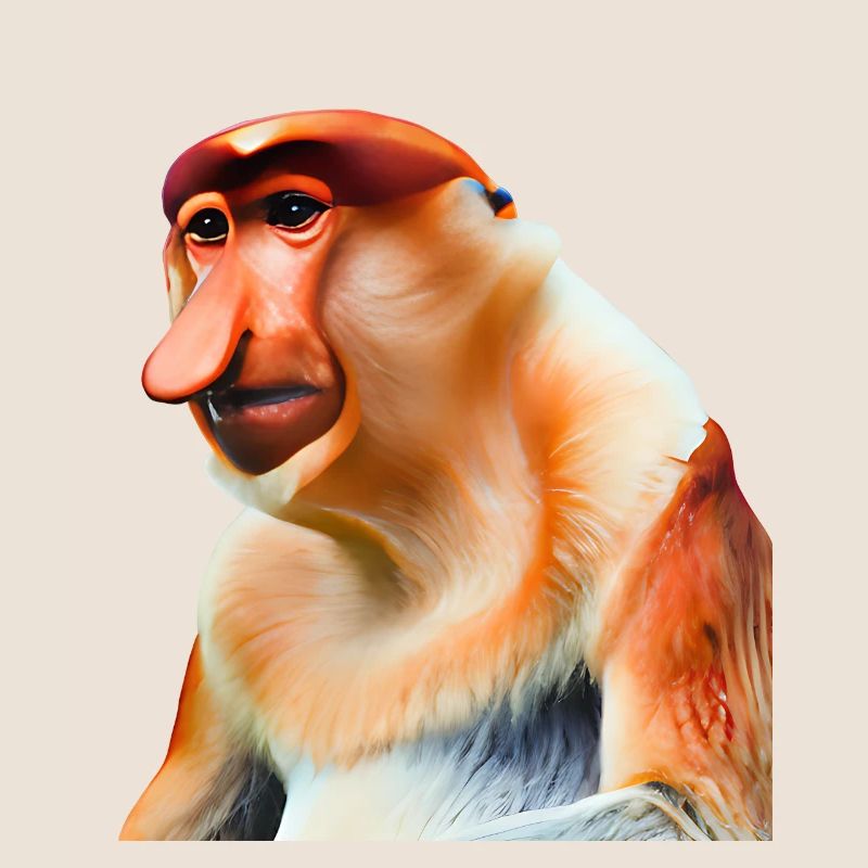The exotic proboscis monkey