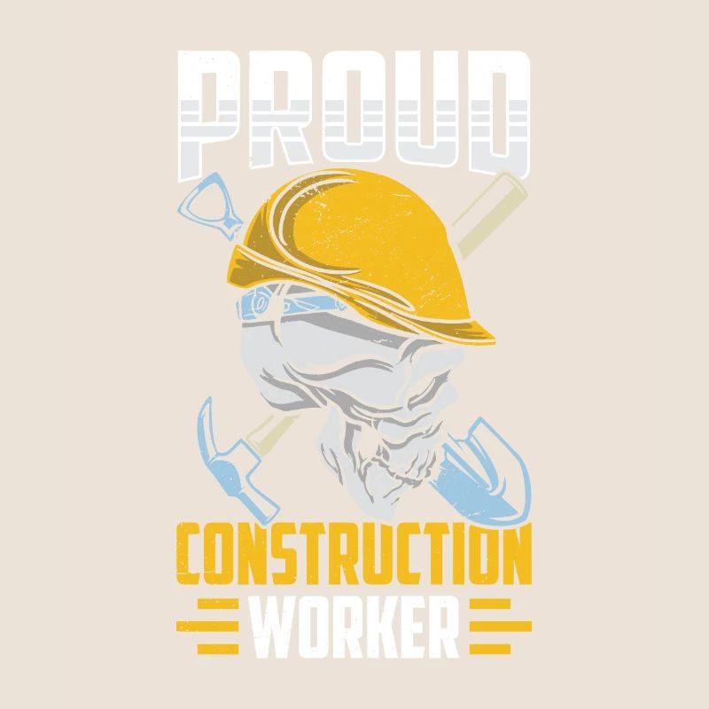 Proud Construction Worker Construction Site Teamwork Team Construction