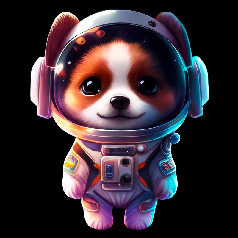 mignon Korgi dans une combinaison spatiale