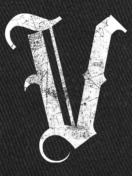 Tshirt alphabet initial V