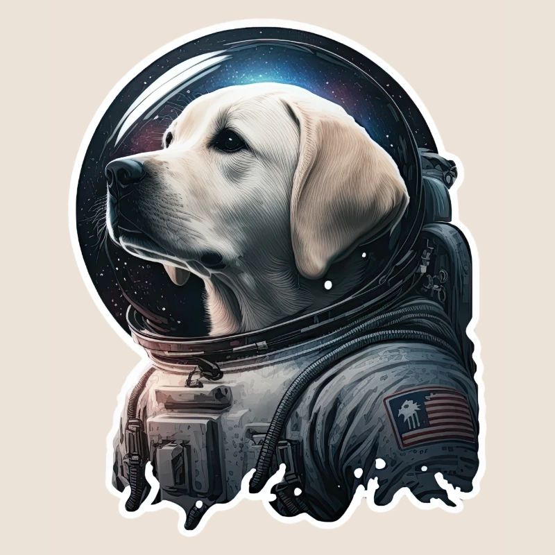 Labrador dans l’espace, drôles de chiens, Spacedogo!