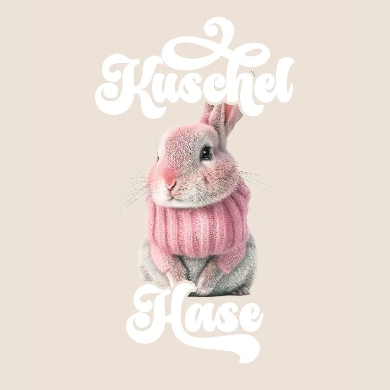 Mignon Cuddly Retro Winter Rabbit Mama