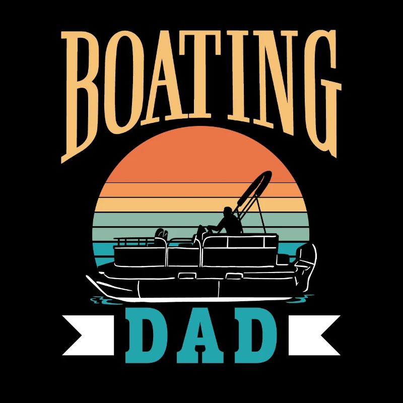 Bootfahrender Vater Boot Schiff Yacht Bootfahren
