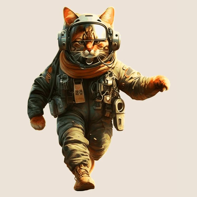 Le chat ou le chat sert de héros dans l’armée