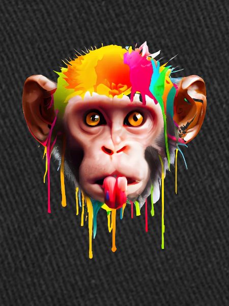 Bunter Affe