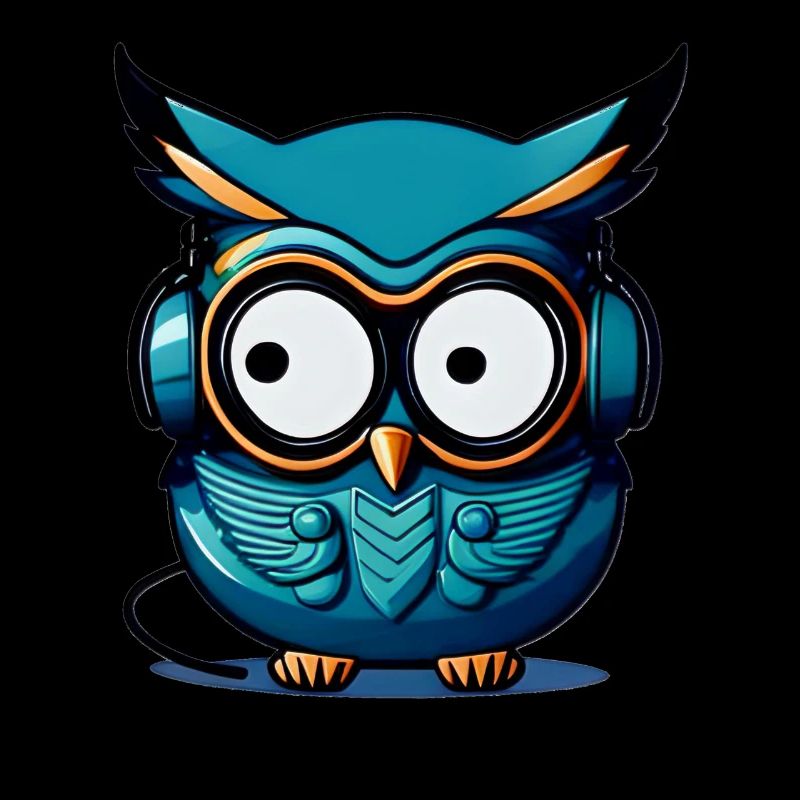 Eule dunkelblau Kopfhörer