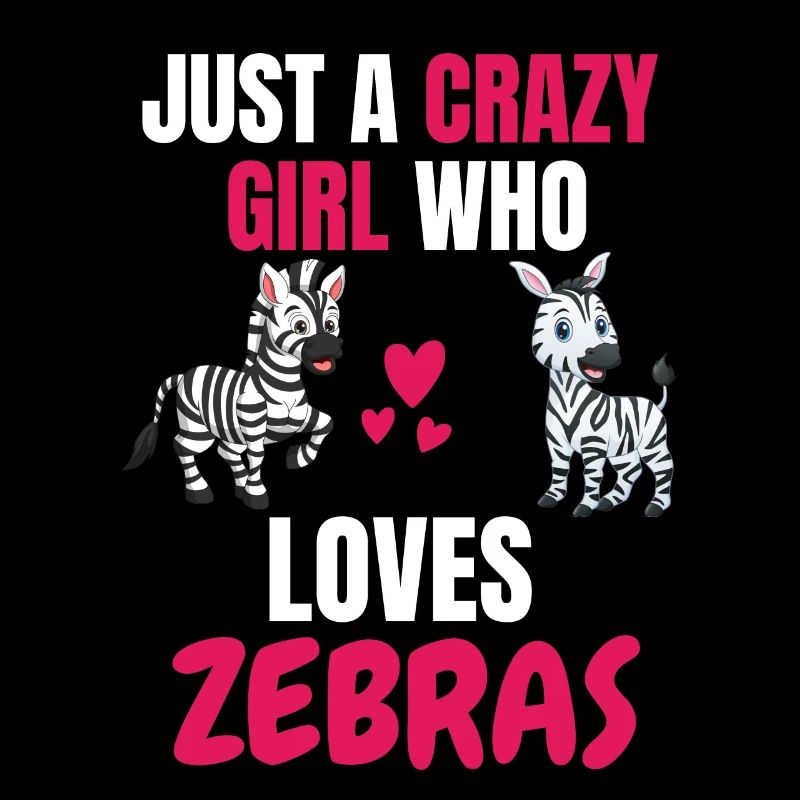 Verrücktes Mädchen Tier Lustiges Geschenk Zebra