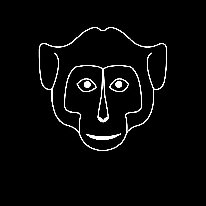 Dessin de visage de singe