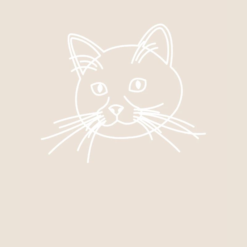 Visage de chat de chat dessiné