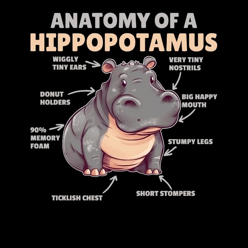 Explication de l’hippopotame doux Anatomie d’un hippopotame