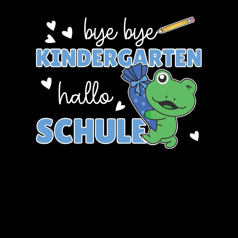 bye bye Kindergarten hallo Schule Frosch
