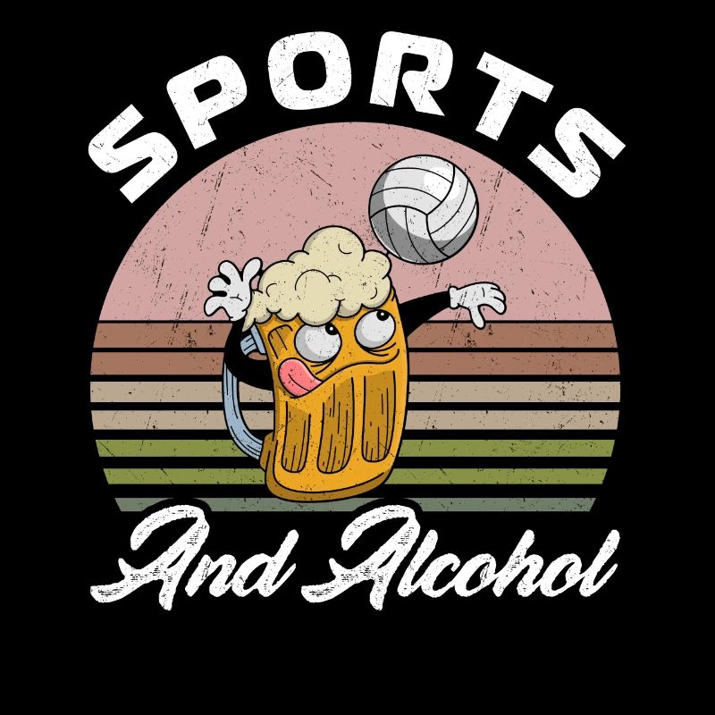 Volleyball Bier Biertrinker Volleyballtrainer
