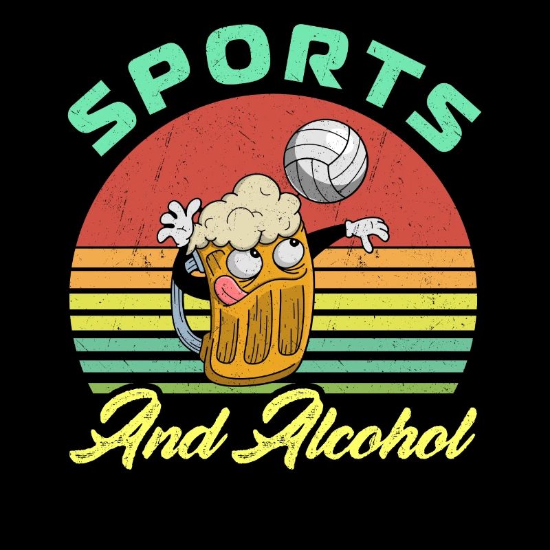 Volleyball Bier Biertrinker Volleyballtrainer