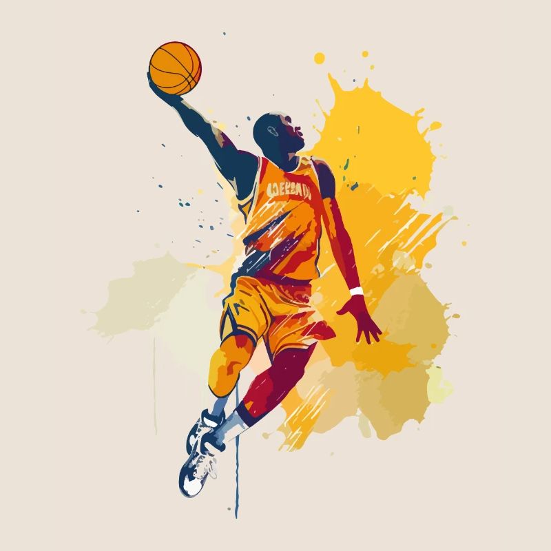 Basketteur Basketteur Dunking Splash Coloré
