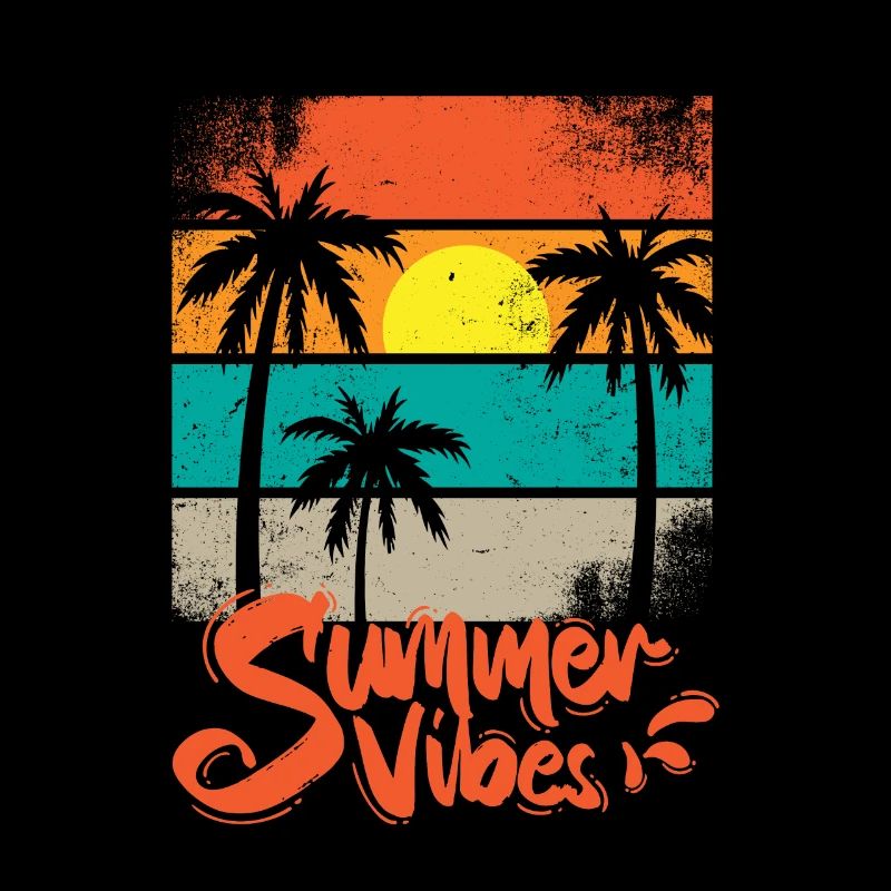 Summer vibes sunset retro