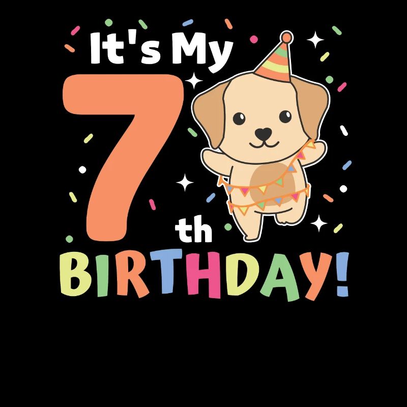 Labrador pour les enfants de 7e anniversaire de sept ans