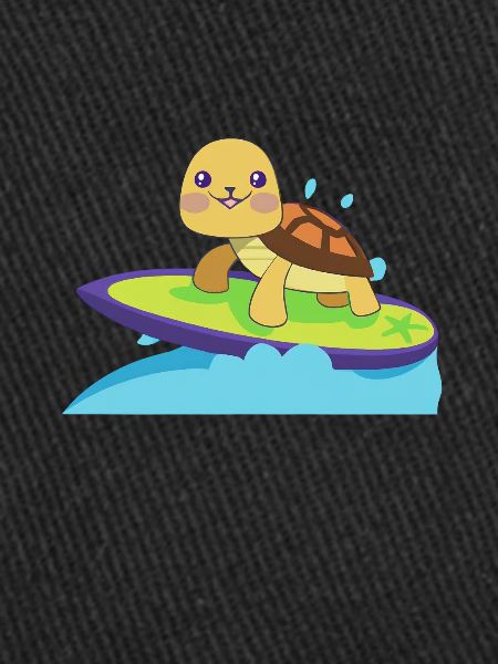 Turtle on surfboard