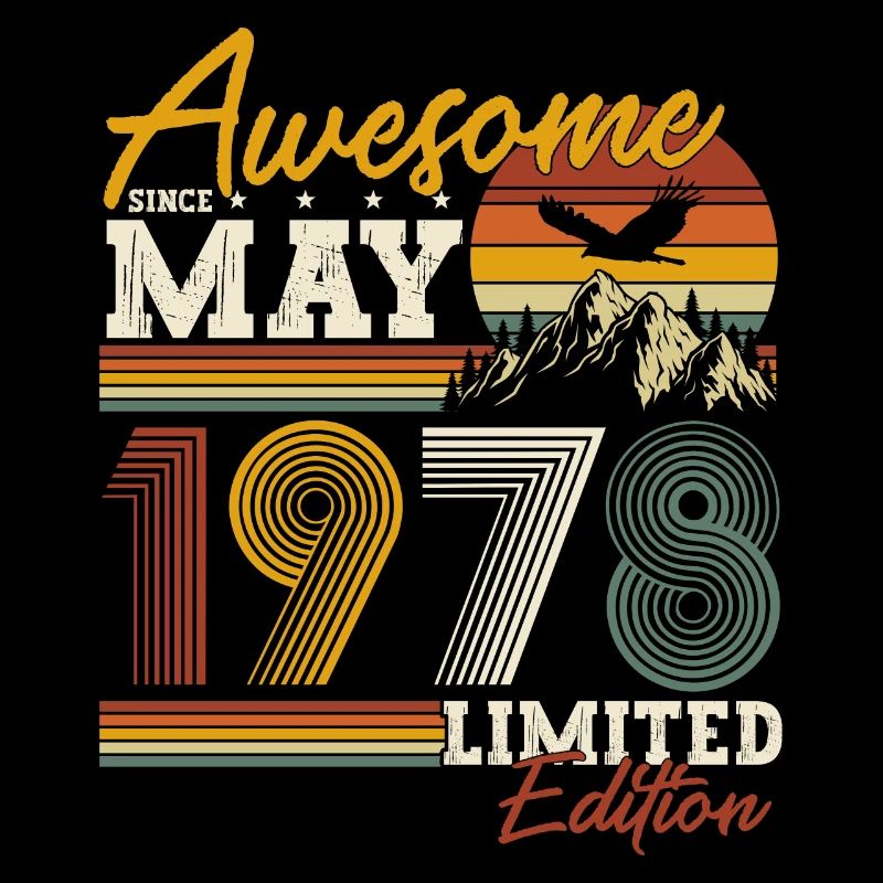 Mai 1978 né vintage anniversaire