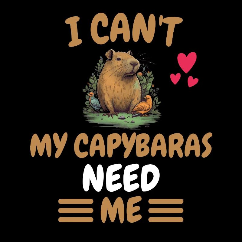 Ich kann nicht Wasserschwein Geschenk Capybara