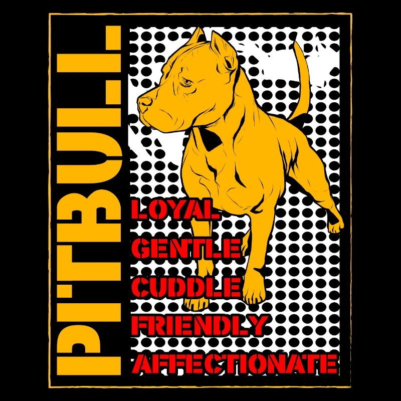 Pitbull loyal doux câlin amical affectueux