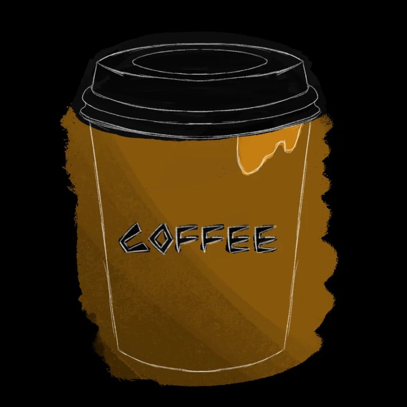 coffee becher mit outlines