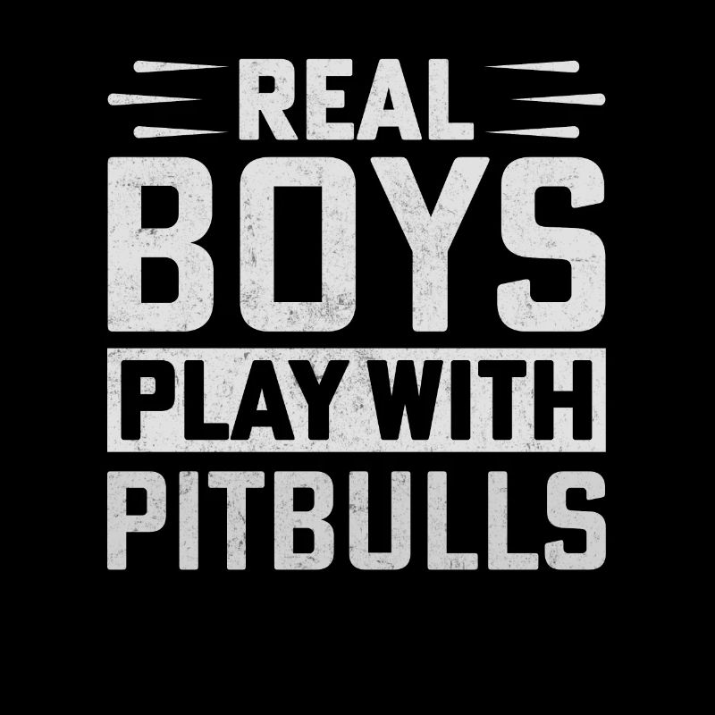 De vrais garçons jouent avec des pitbulls