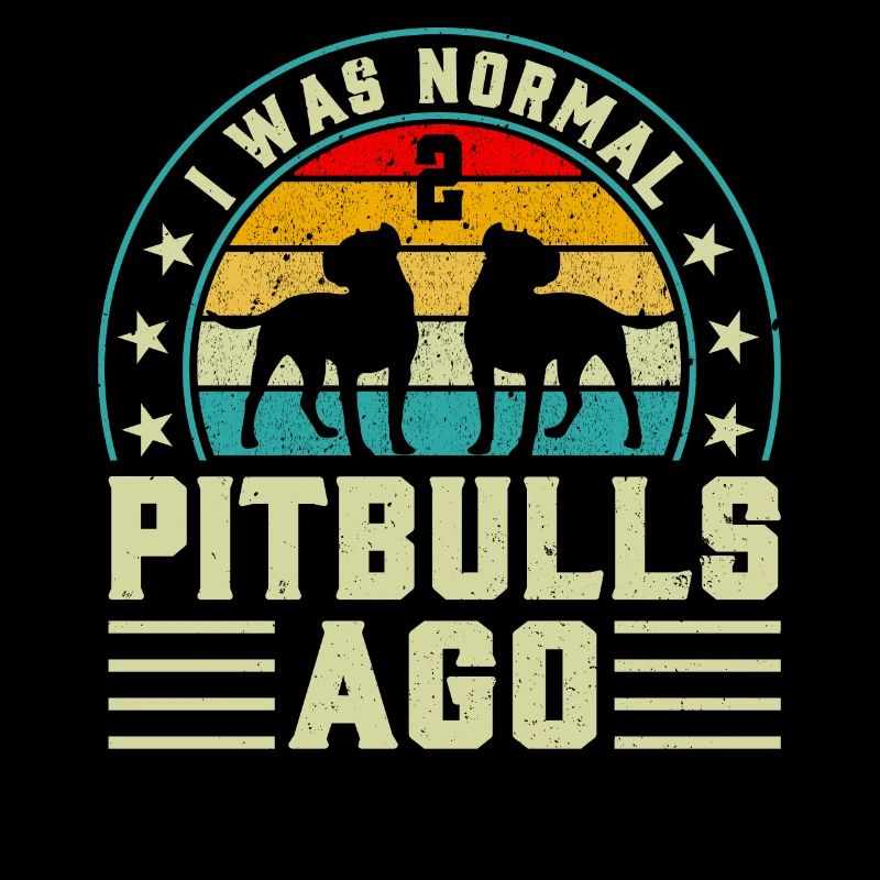 J’étais normal il y a 2 pitbulls