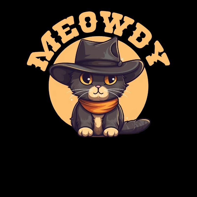 Meowdy Howdy Cat Cowboy Hat Chats mignons
