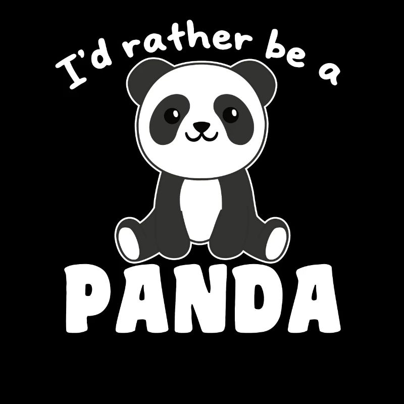 Je préfère être un panda - panda mignon