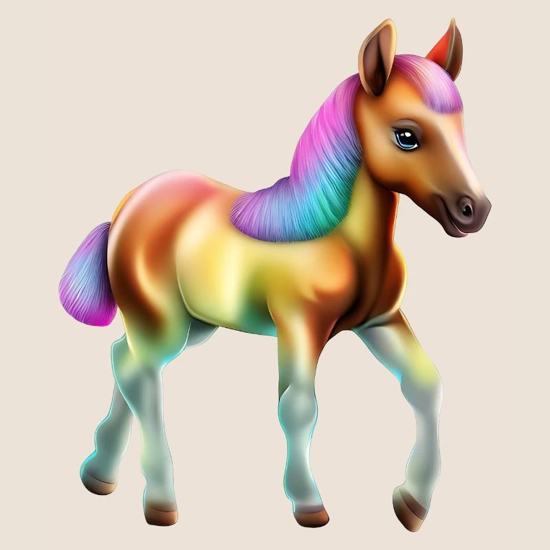 Bébé cheval coloré