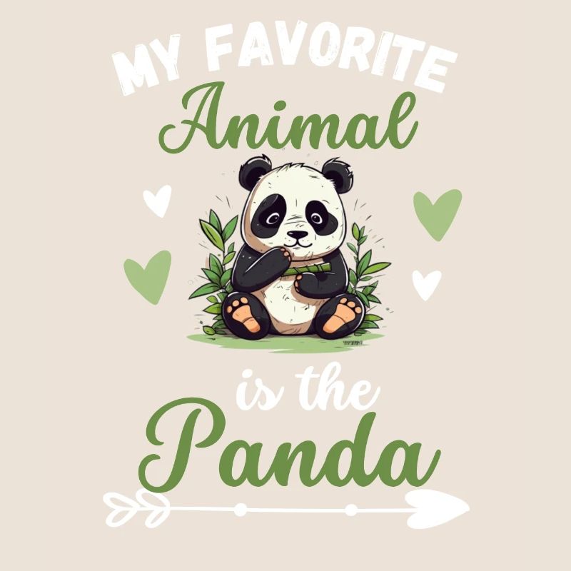 Panda Gift Mon animal préféré est le panda