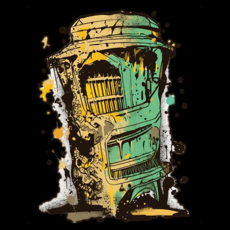 Abstract vector grafitti design , low palette