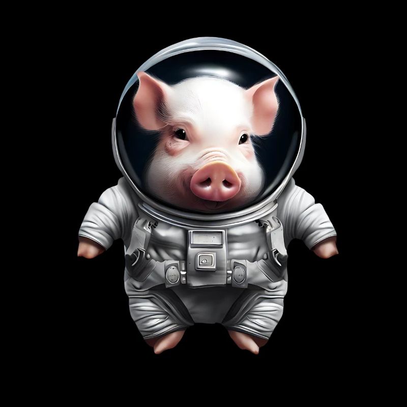 Pig as an astronaut