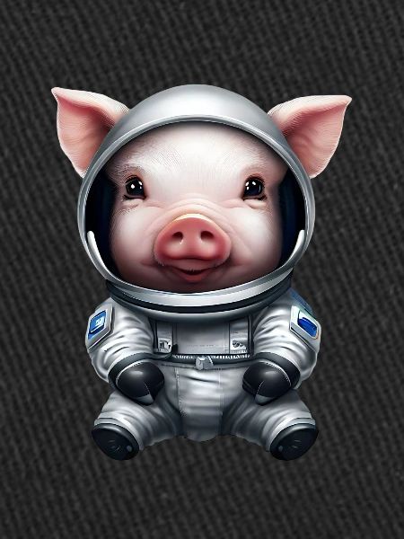 Schwein als Astronaut